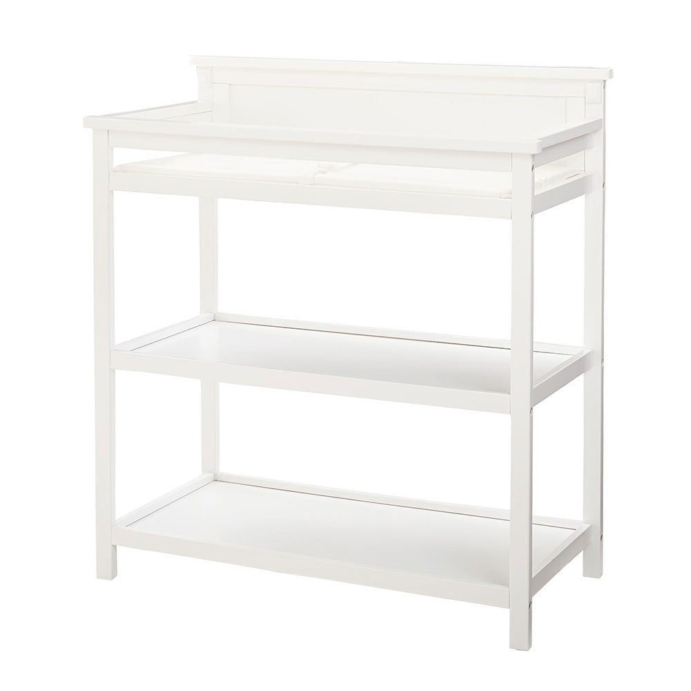 Emery Changer With Shelves, White Q23046