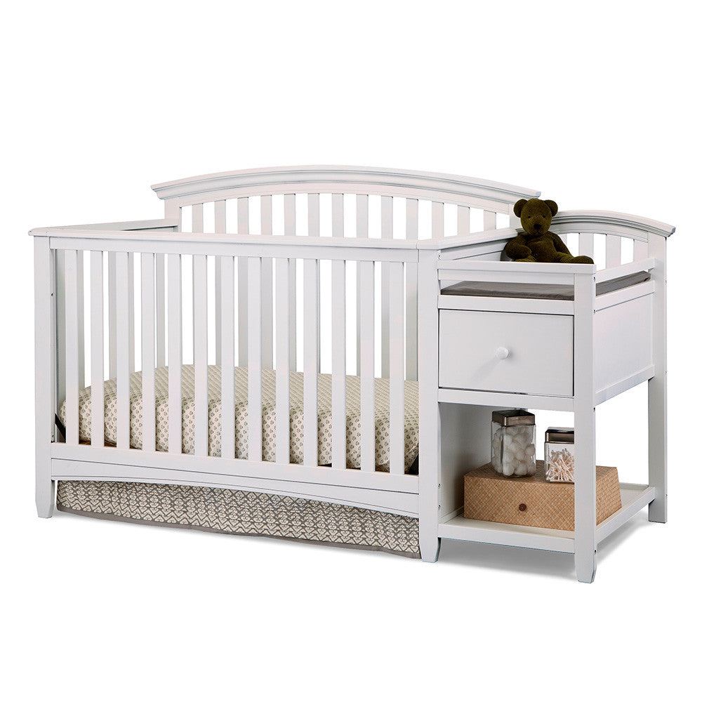 White Crib and Changer with Pad K800
