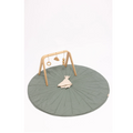 Linen Quilted Playmat - Dove Blue Gray B6162