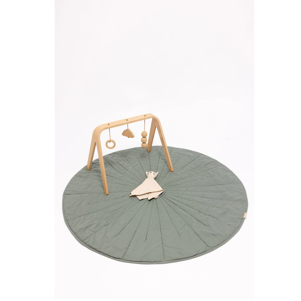 Linen Quilted Playmat - Dove Blue Gray B6162