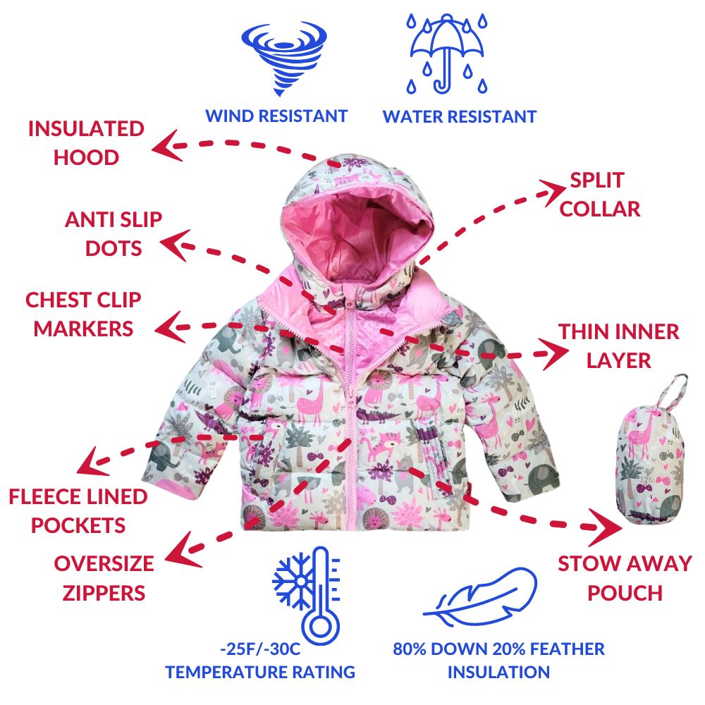 Safari Print Down Car Seat Coat C247