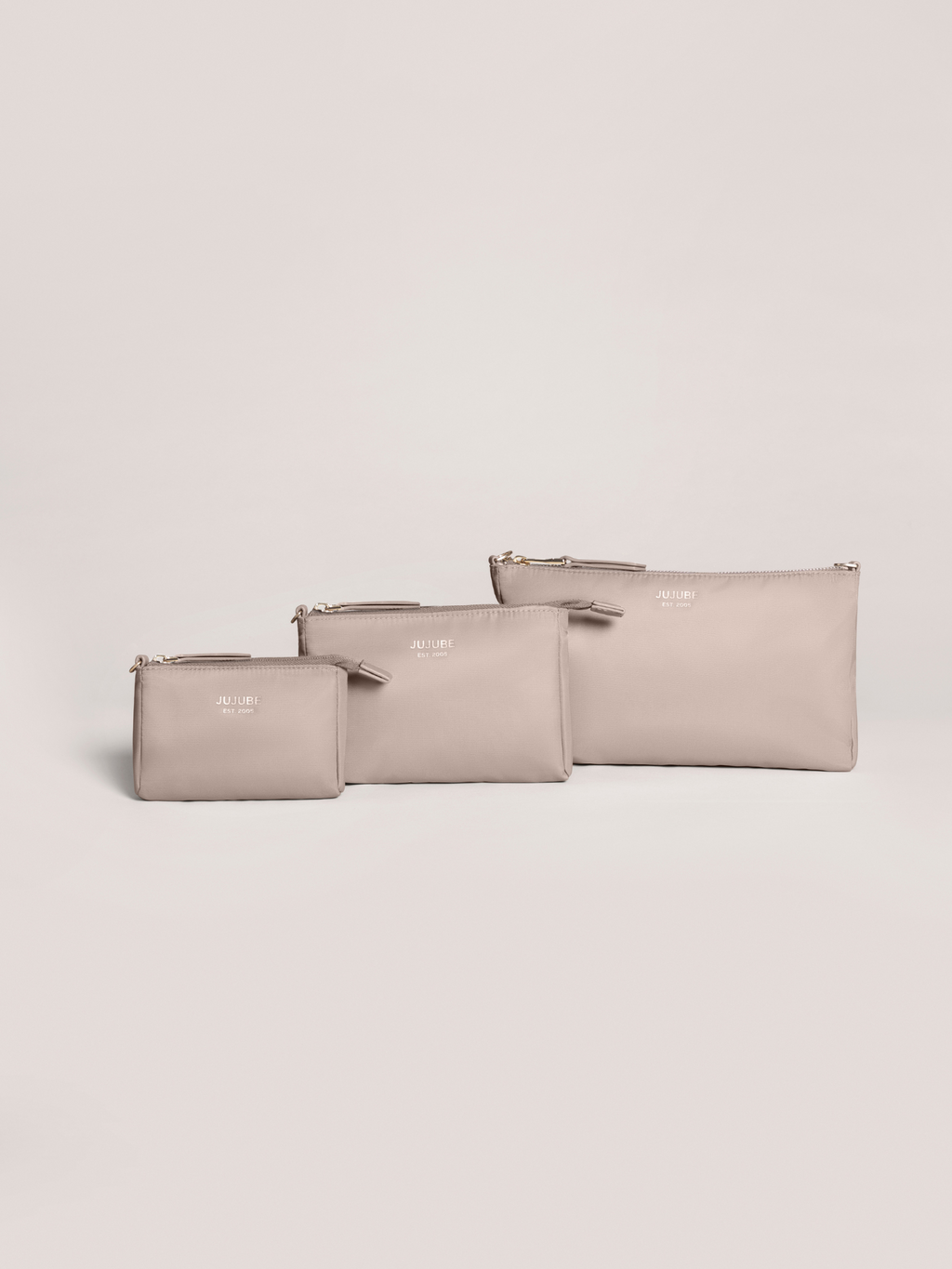 3-Piece Pouch Clutch Purse Set - Taupe H48258