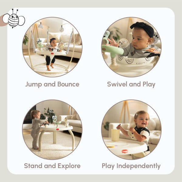 Black & White 4-in-1 Jump & Play Activity Center M710799