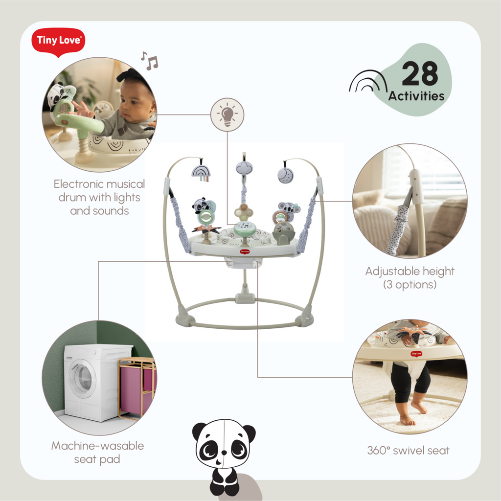 Black & White 4-in-1 Jump & Play Activity Center M710799