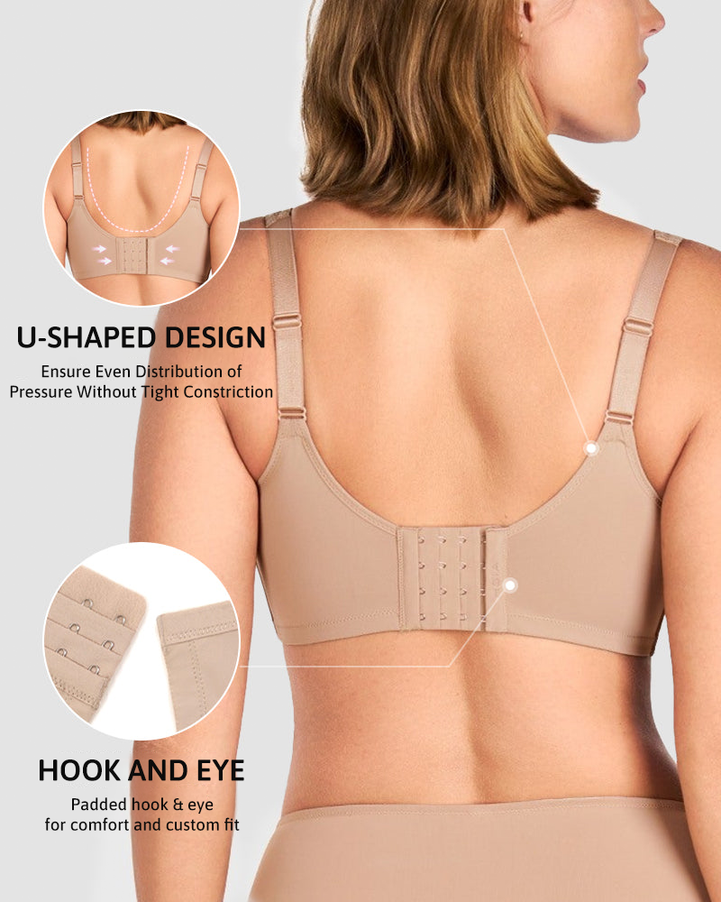 Plus Size Unlined Full Coverage Non-padded Cooling Minimizer Bra