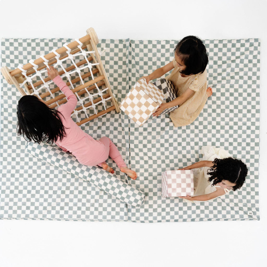 Organic Cotton Checker Play Mat A9584