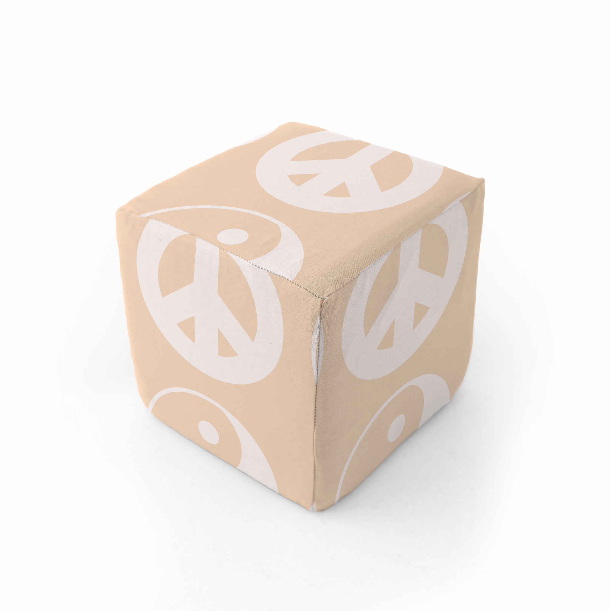 Beige Yin Yang Play Cube for Kids G70218