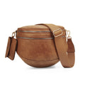 Ounamei Vegan Leather Crossbody Bum Bag for Women with Mini Pouch