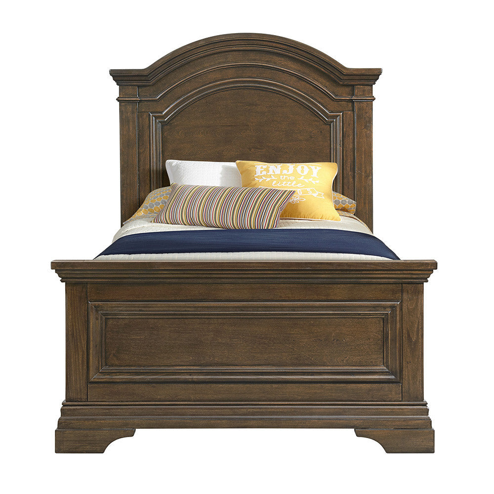 Twin Bed with Arch Top in Rosewood S6964