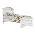 Twin Bed with Arch Top in Brushed White J179