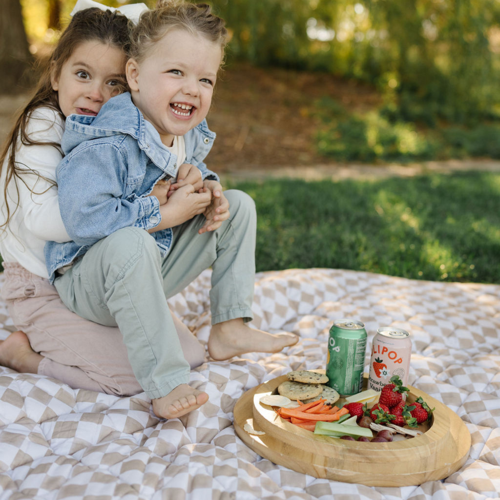Checker Toffee Picnic Blanket A1514