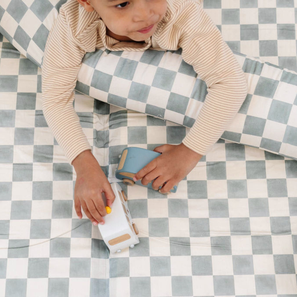 Organic Cotton Checker Play Mat A9584