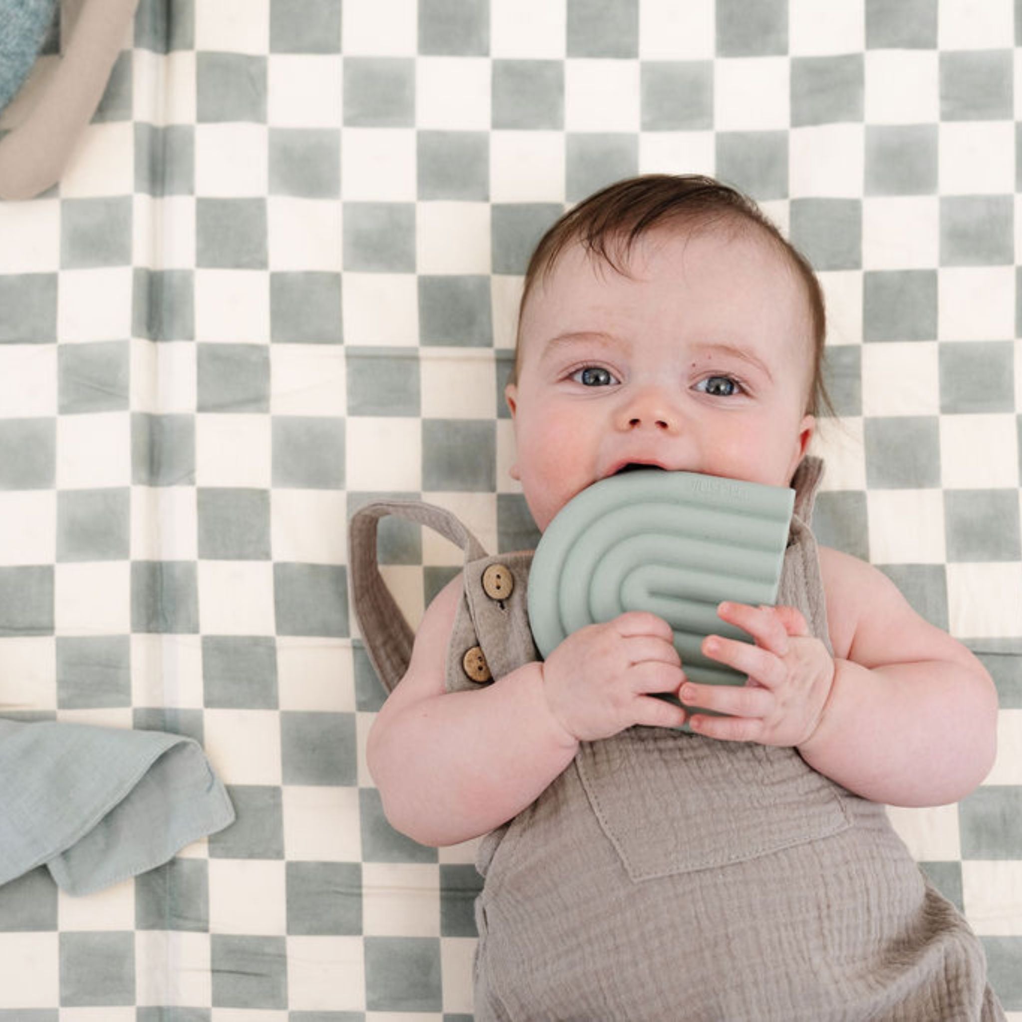 Organic Cotton Checker Play Mat A9584