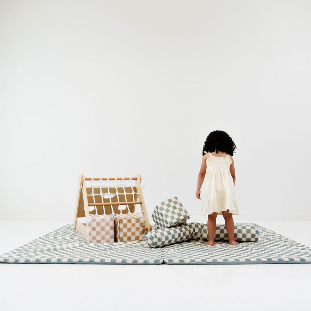 Organic Cotton Checker Play Mat A9584