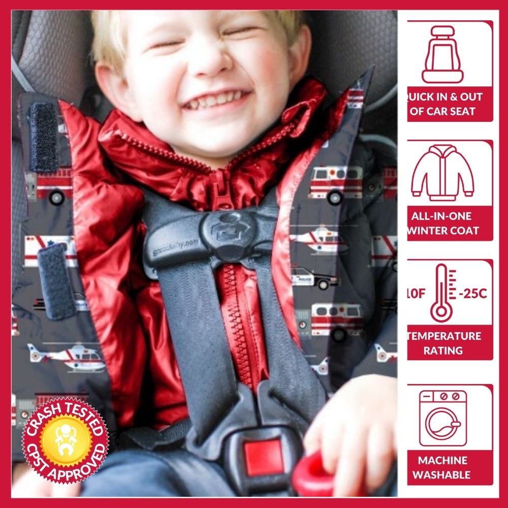 Car Seat Coat with Rescue Print T75042