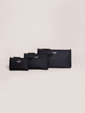 3-Piece Pouch Clutch Purse Set - Black V564