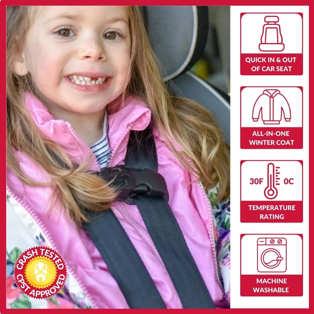Floral Print Car Seat Coat I10439