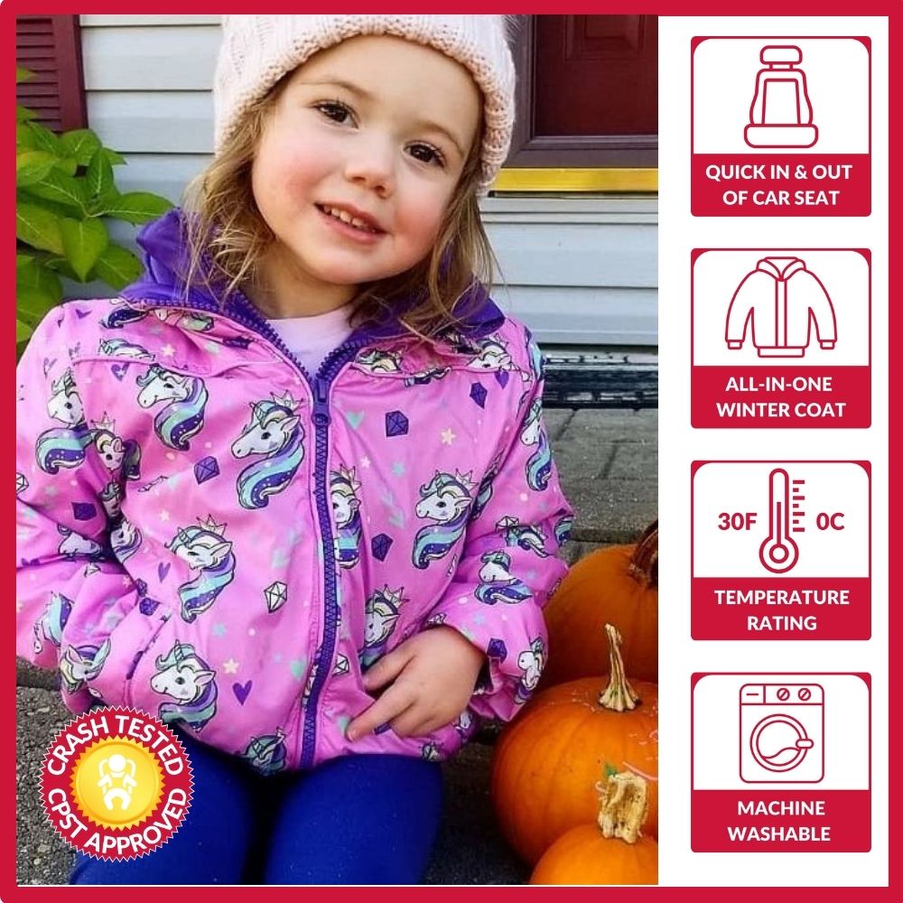 Unicorn Print Car Seat Coat W496