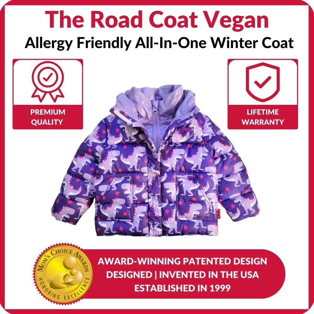 Car Seat Coat Vegan - Purple Raptor U571