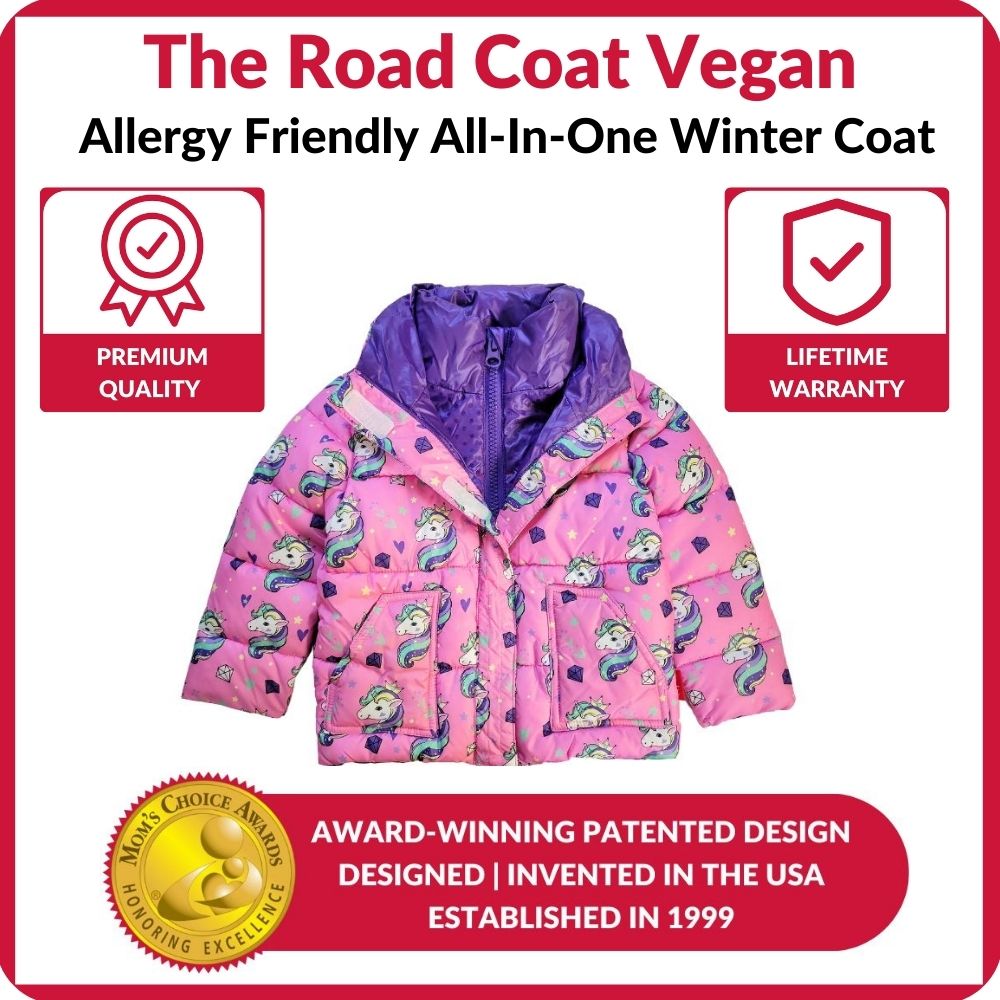 Vegan Unicorn Print Car Seat Coat J253
