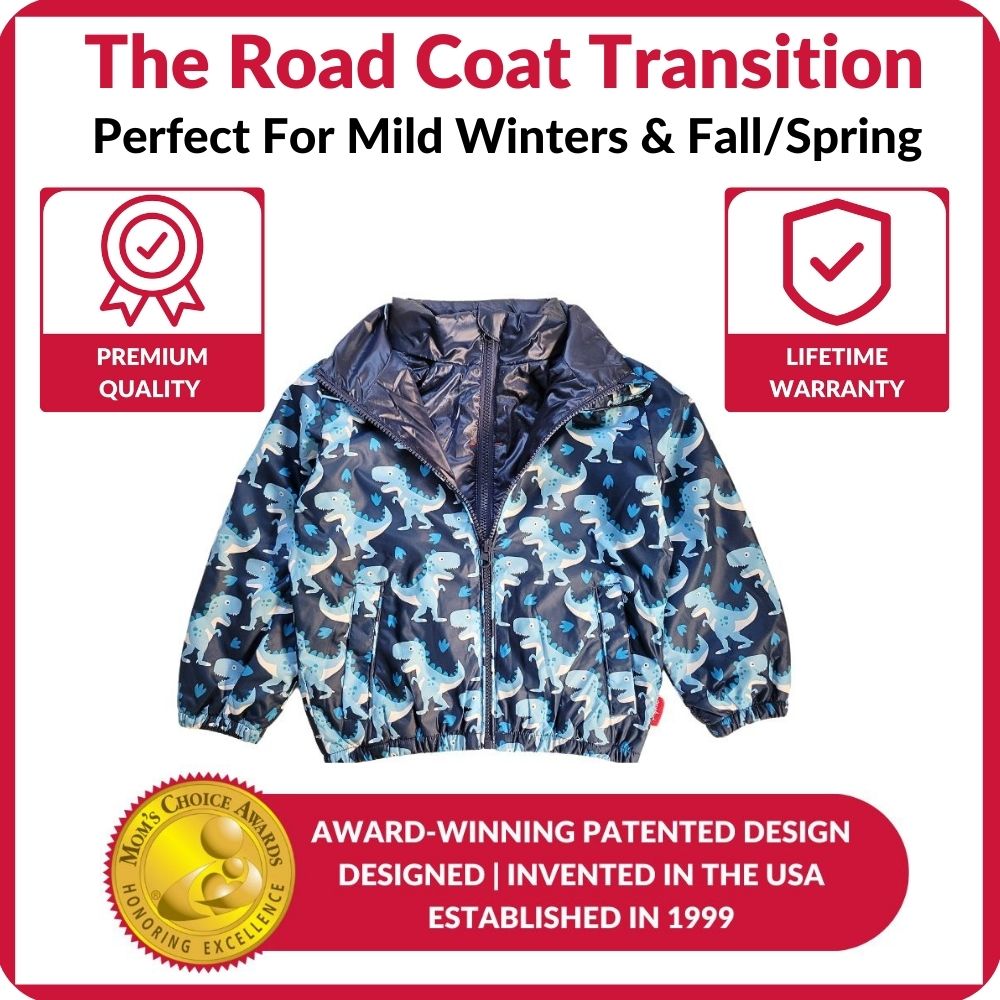 Car Seat Coat - Navy Raptor Print I82646