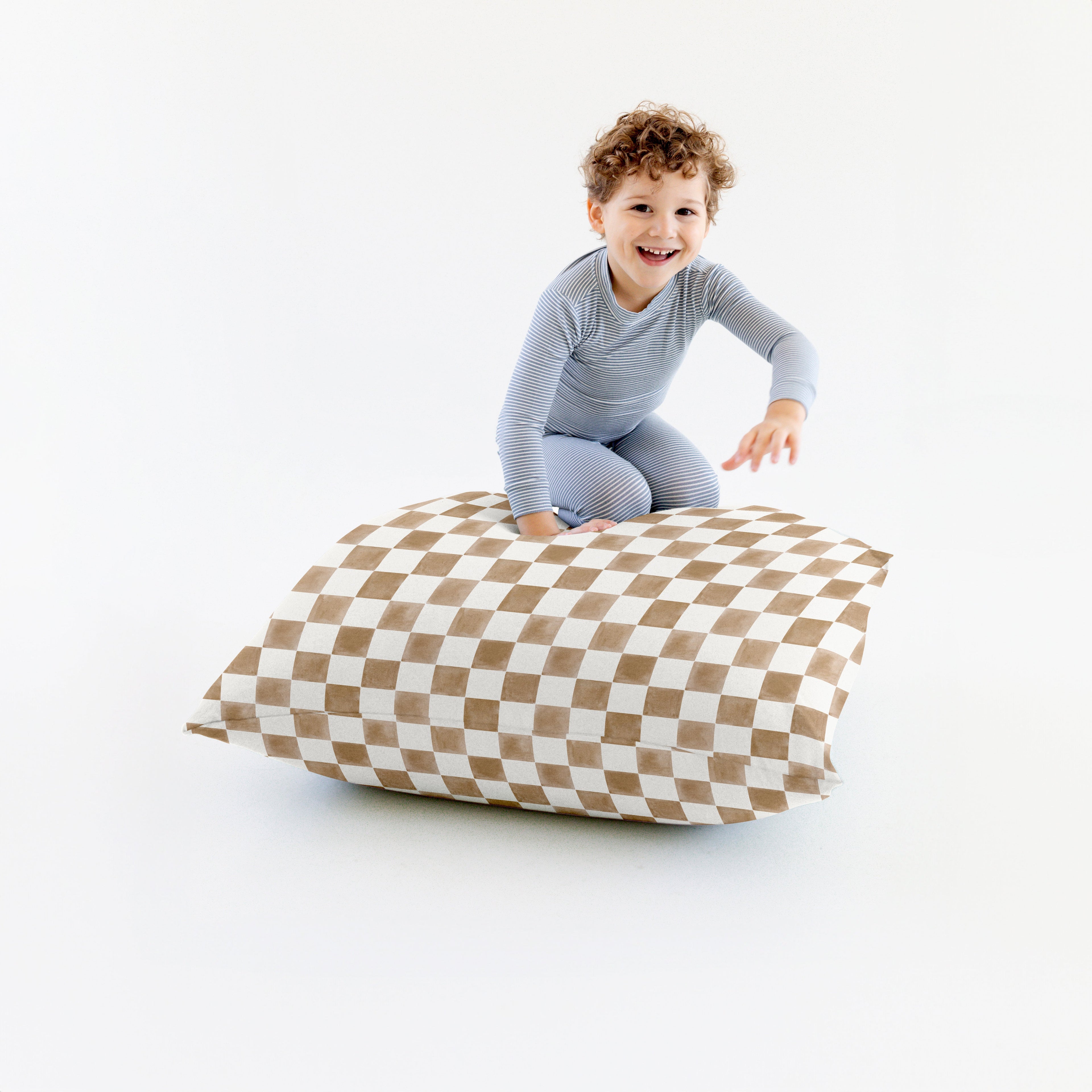 Checker Toffee Bean Bag N2923