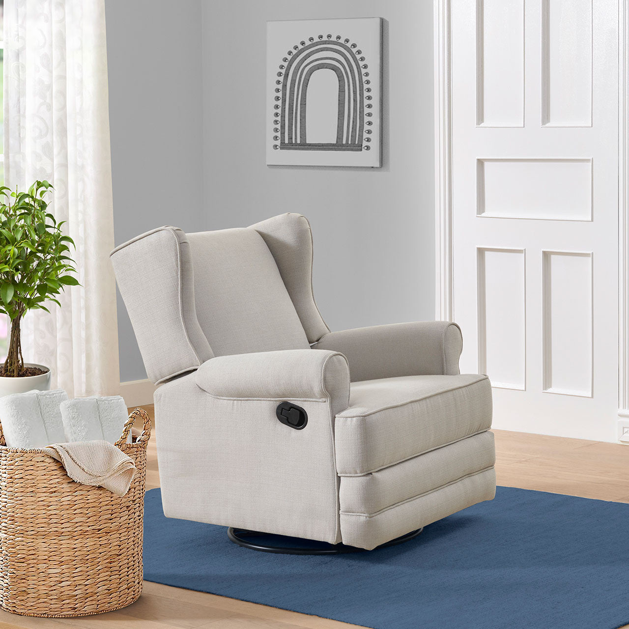 Nursery Swivel Glider Recliner Chair T4236
