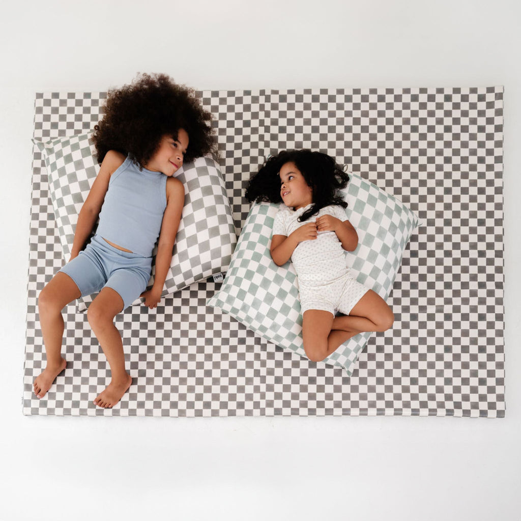 Vegan Leather Checker Mat Y119813