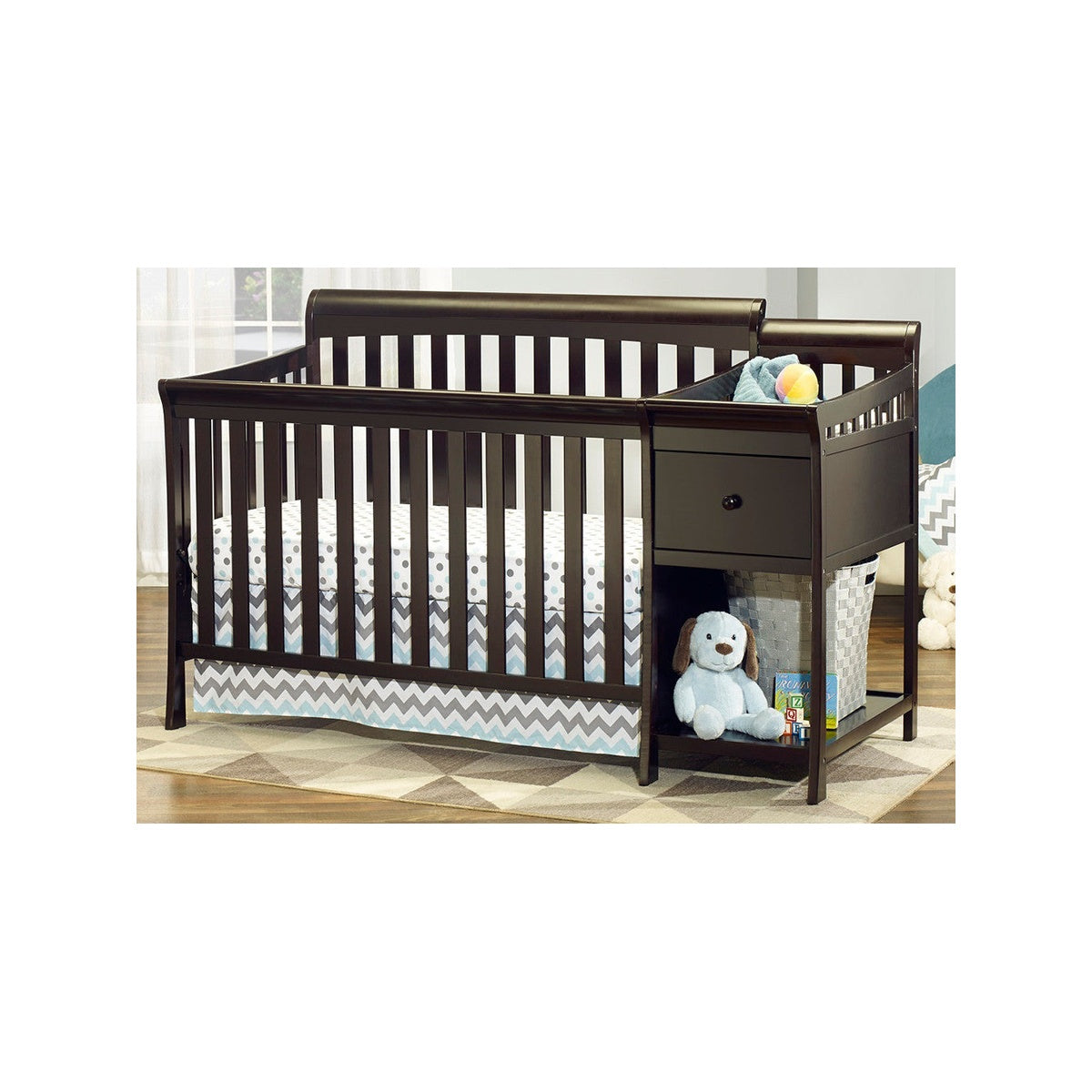 4-in-1 Crib & Changer in Espresso U9462