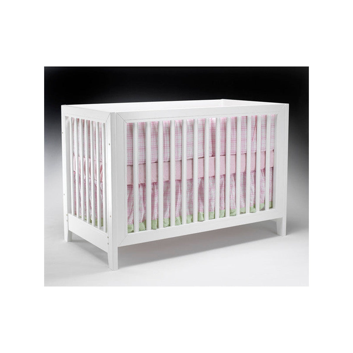 White Crib with Mini Rail M62352