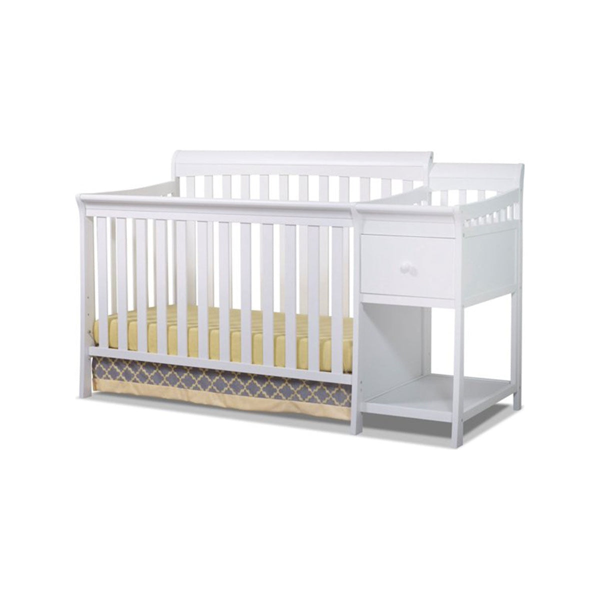White 4-in-1 Crib & Changer I432