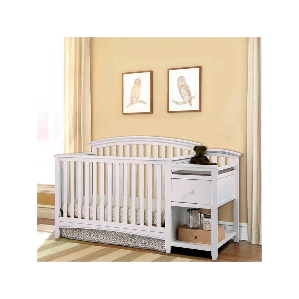 White Crib and Changer with Pad K800