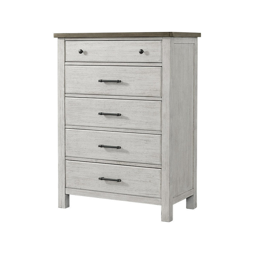 Tall Chest in Weathered White I2919