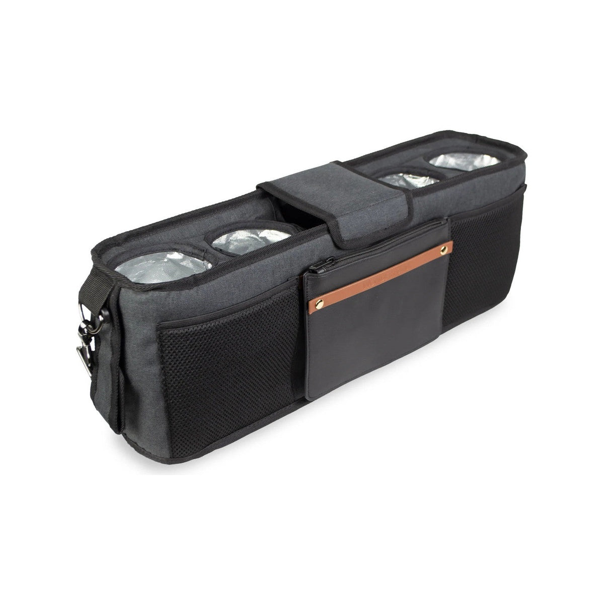 Parent Console with 4 Insulated Cup Holders - Black C884