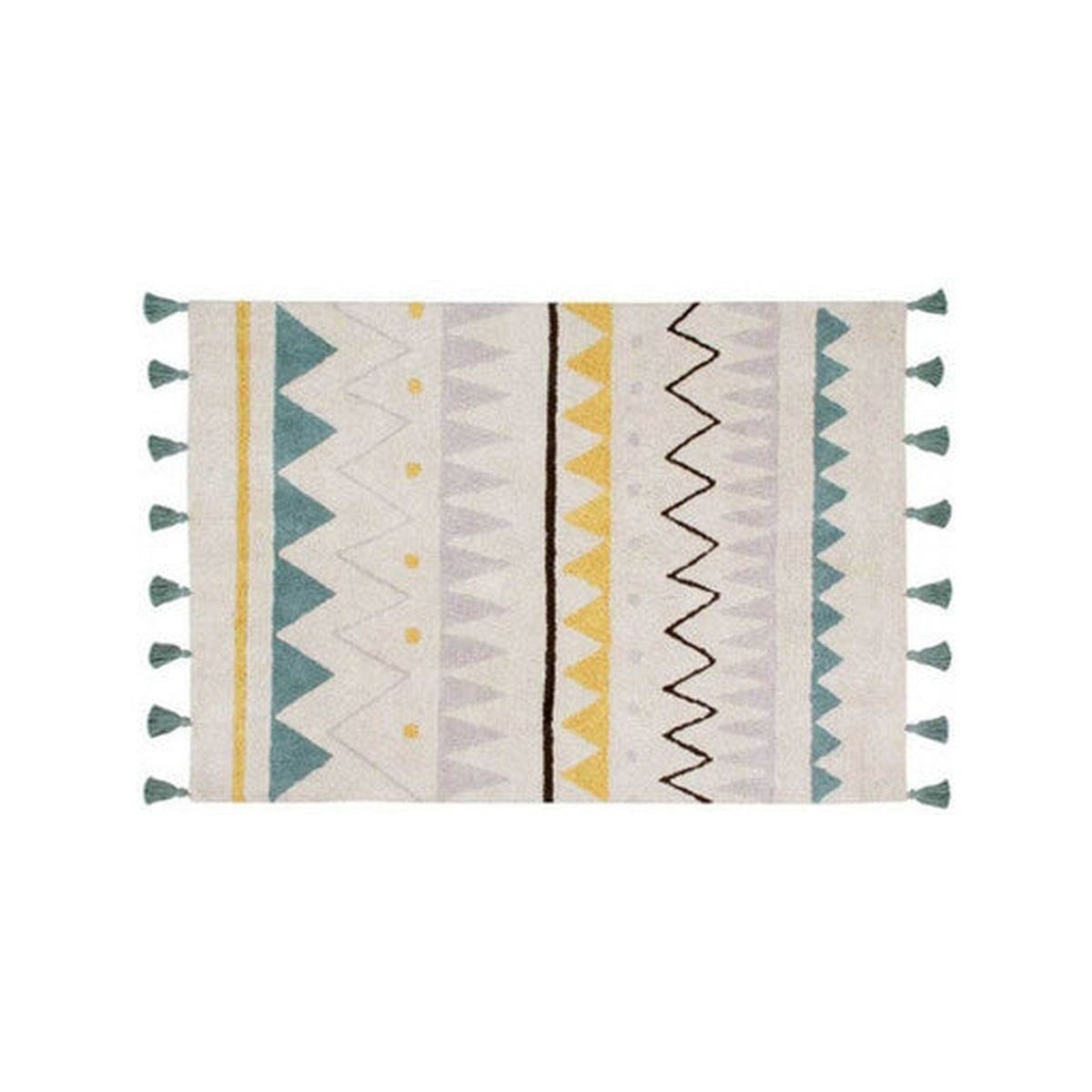 Azteca Rug Small in Natural/Vintage Blue X9575