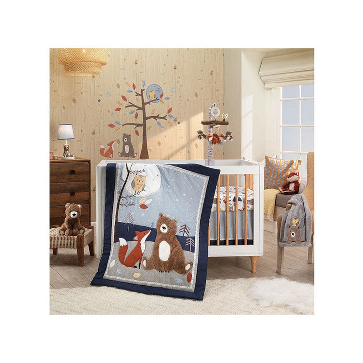 Sierra Sky 3-Piece Baby Crib Bedding Set with Quilt, Sheet & Crib Skirt G333