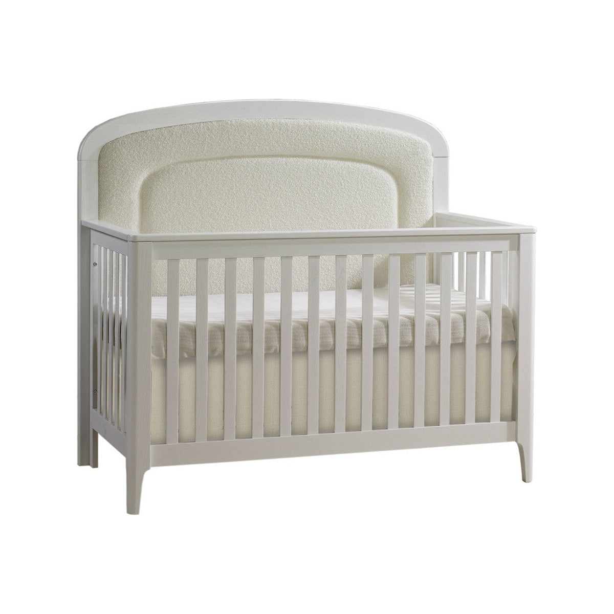 Crib to Double with Upholstered Panel Boucle Beige V166