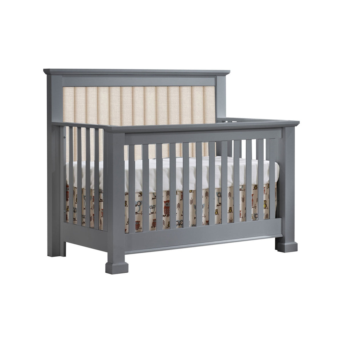 Convertible Crib with Channel Tufted Linen I721135