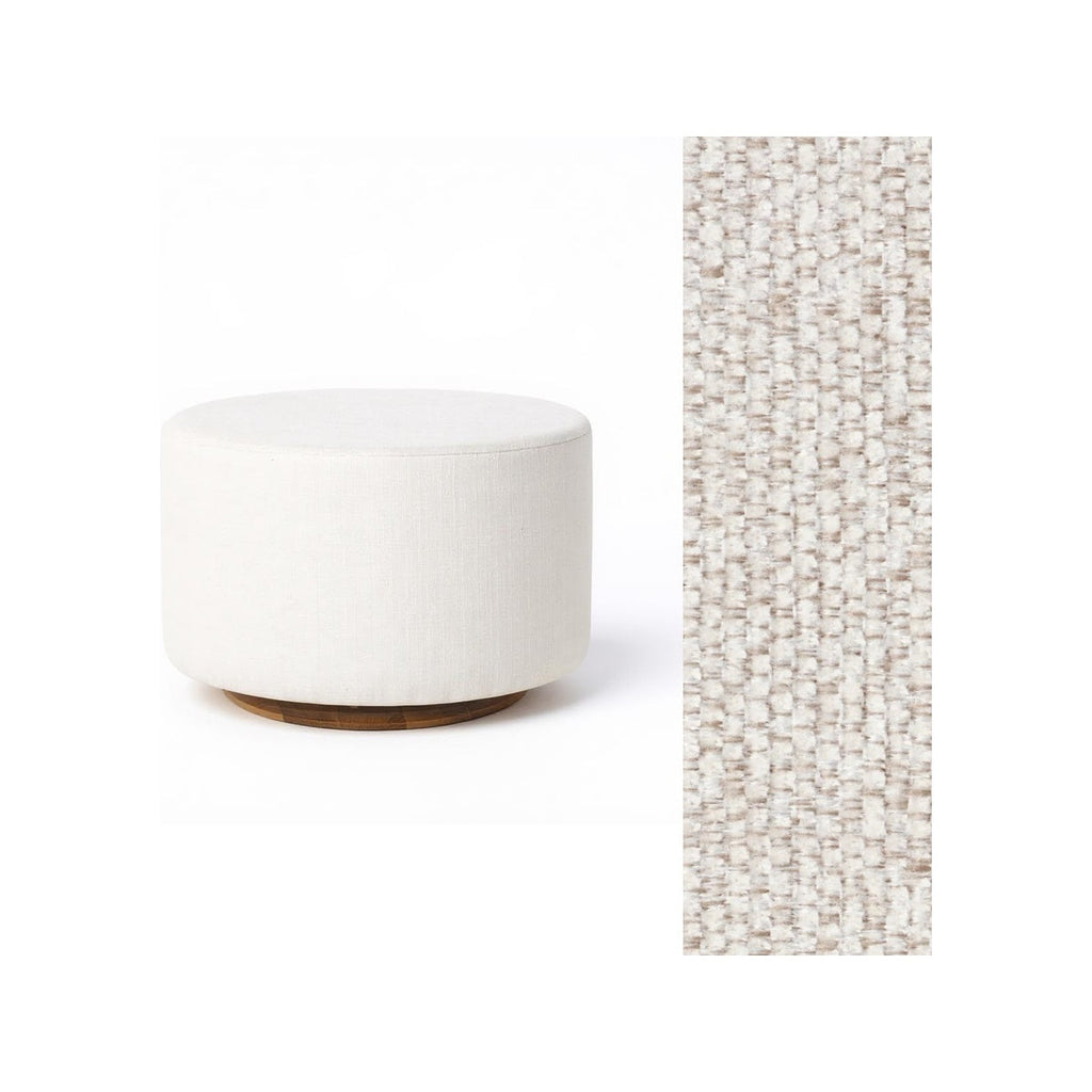 Oval Ottoman with Wood Base L99466