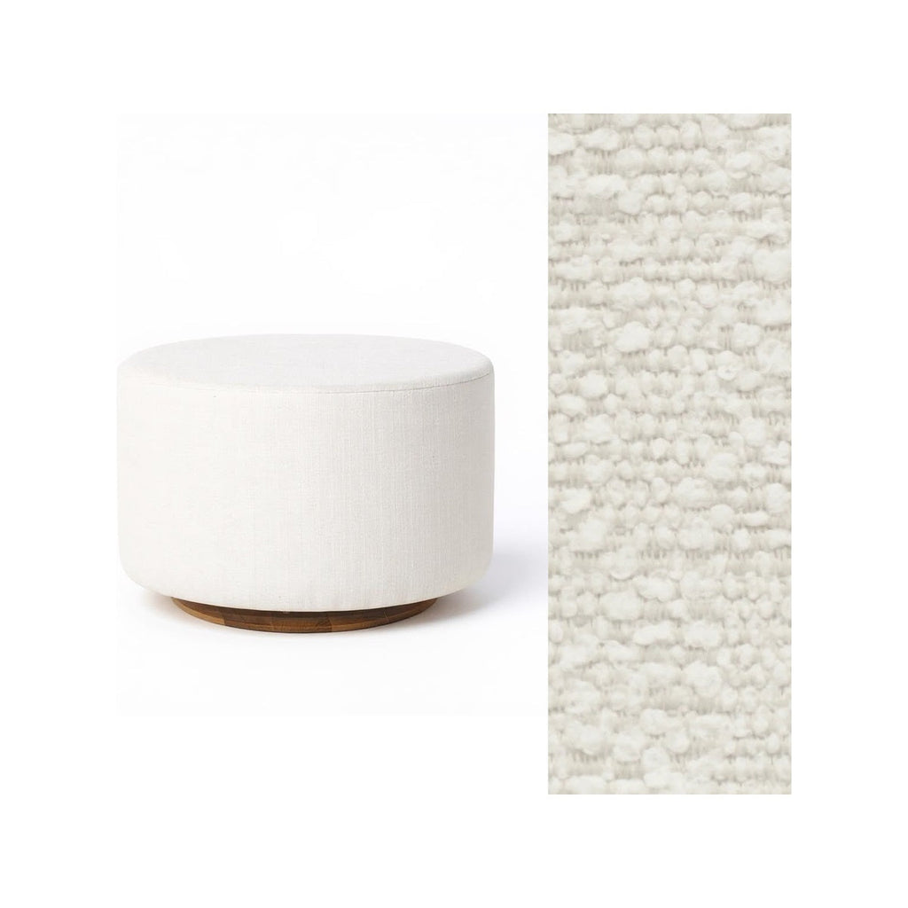 Oval Ottoman with Wood Base L99466