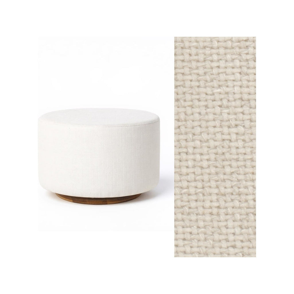 Oval Ottoman with Wood Base L99466