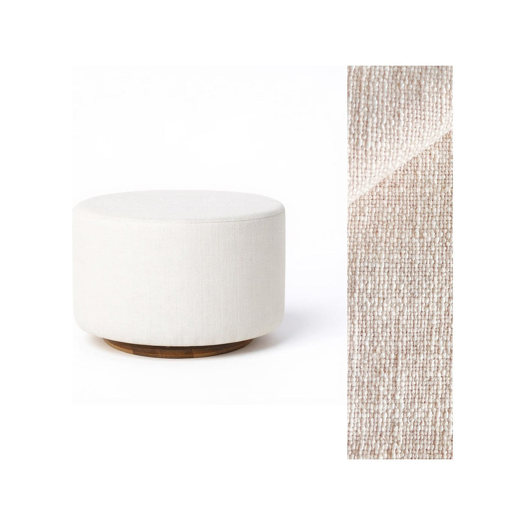 Oval Ottoman with Wood Base L99466