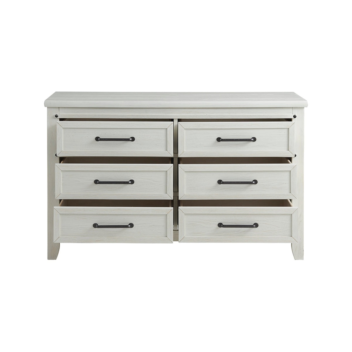 6 Drawer Dresser - Rustic White F818