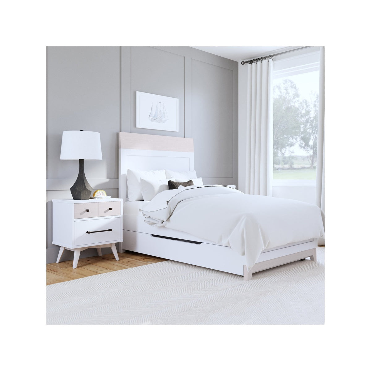 Twin Bed - Ash Linen I144