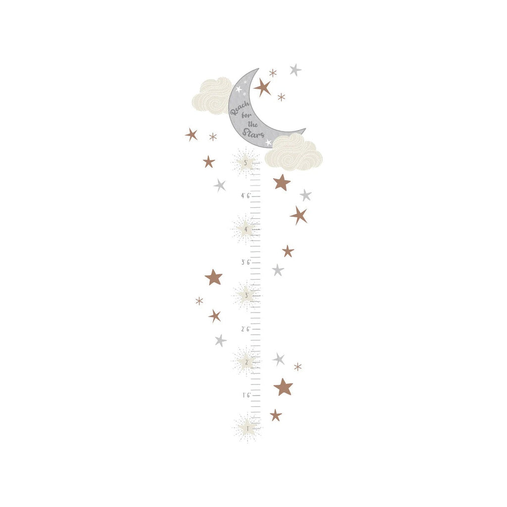 Toddler Growth Chart Wall Decal with Moon and Stars B2487