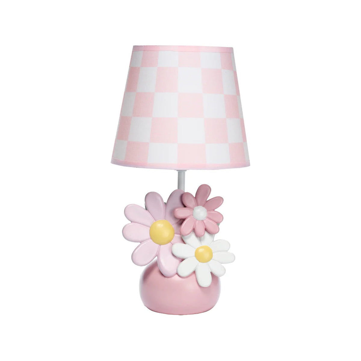 Pink Floral Lamp with Shade and LED Bulb P2349