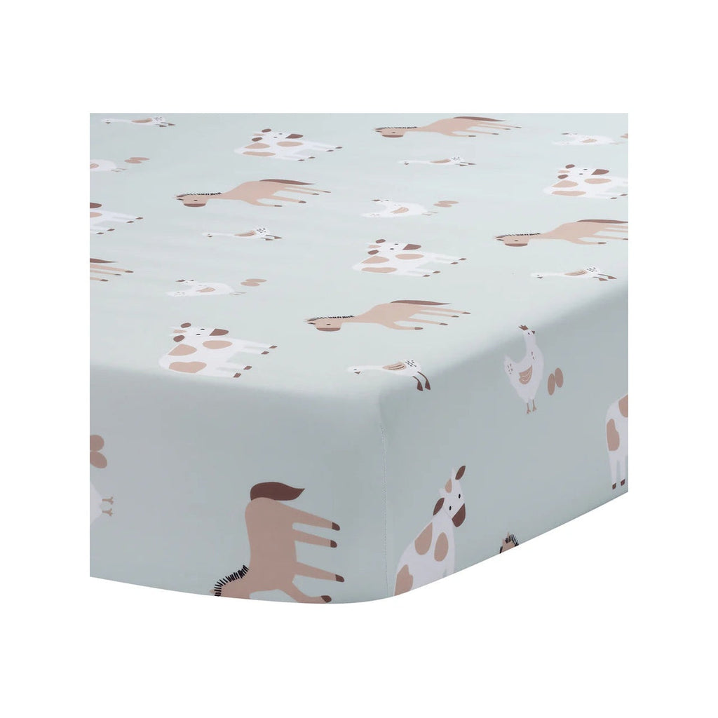 Sage Green Baby Nursery Fitted Crib Sheet Q687