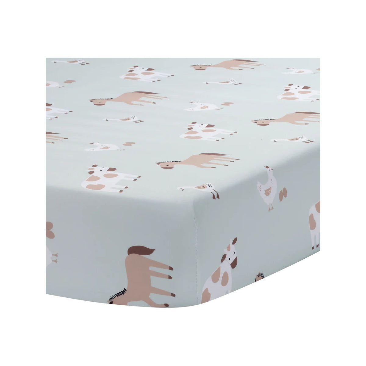 Sage Green Baby Nursery Fitted Crib Sheet Q687