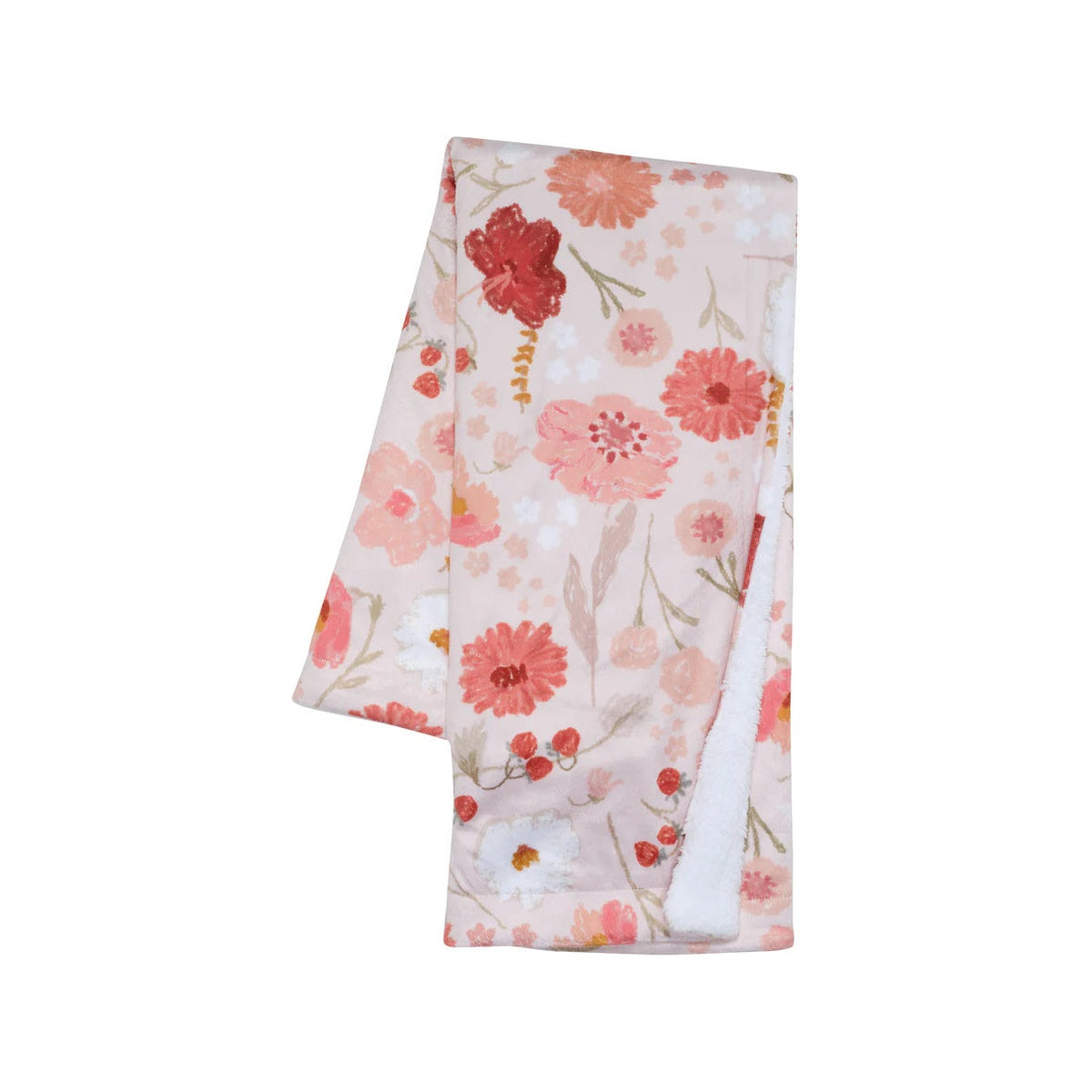 Floral Strawberry Cozy Fleece Baby Blanket P37205