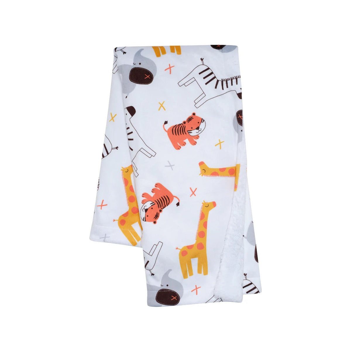 Safari-Themed Soft Fleece Baby Blanket C5110